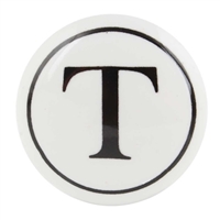 Alphabet T Ceramic Knob