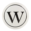 Alphabet W Ceramic Knob