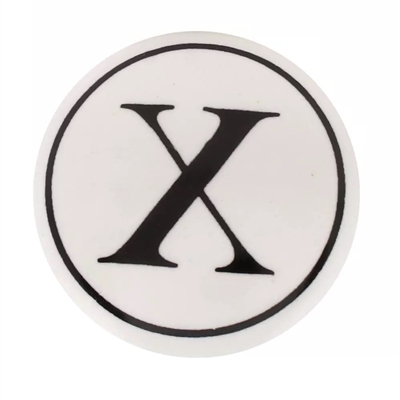 Alphabet X Ceramic Knob