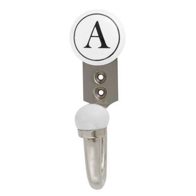 Alphabet A Ceramic Wall Hook