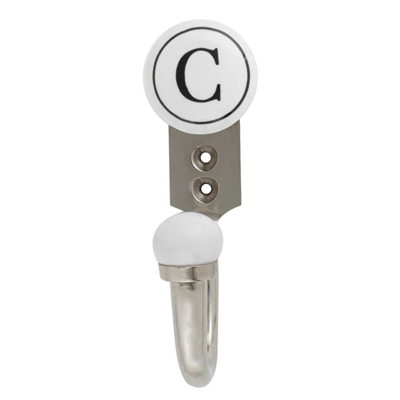 Alphabet C Ceramic Wall Hook