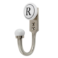 Alphabet R Ceramic Wall Hook