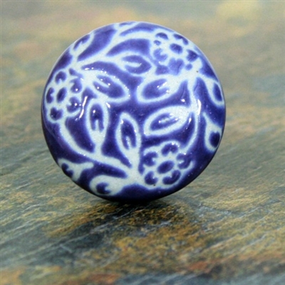 Etched Ceramic Knob - Purple