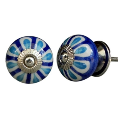 Shades of Blue Ceramic Knob