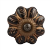 Melon Ceramic Knob in Black and Antique Copper