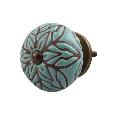 Etched Ceramic Drawer Knob