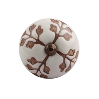 Etched Ceramic Drawer Knob