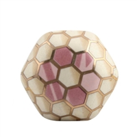 Hexagon Ceramic Drawer Knob in Honeycomb Pattern