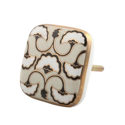 Square Ceramic Drawer Knob