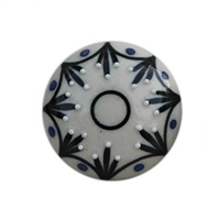 Black Floral Ceramic Drawer Knob