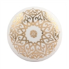 Golden Flower Flat Ceramic Drawer Knob