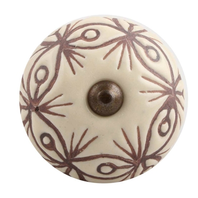 Etched Ceramic Drawer Knob