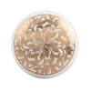 Golden Flower Flat Ceramic Drawer Knob