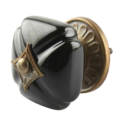 Solid Black Ceramic Cabinet Knob