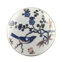 Blue Bird Golden Berry Ceramic Floral Drawer Knob
