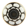 Golden Ceramic Floral Cabinet Knob