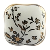 Square Golden Flower Ceramic Cabinet Knob