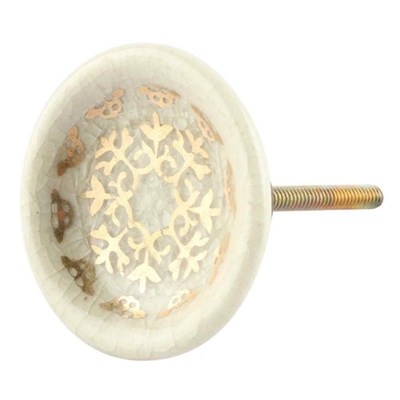 Golden Crackle Ceramic Drawer Knob