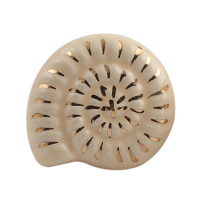 Beige Shell Ceramic Drawer Knob
