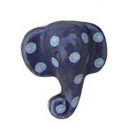 Purple Elephant Ceramic Cabinet Knob