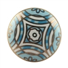 Turquoise Ceramic Floral Cabinet Knob