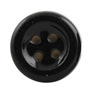 Black Ceramic Button Cabinet Knob