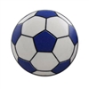 Blue Soccer Ball Ceramic Flat Cabinet Knob