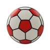 Red Soccer Ball Ceramic Flat Cabinet Knob
