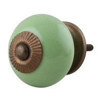 Green Ceramic Cabinet Knob