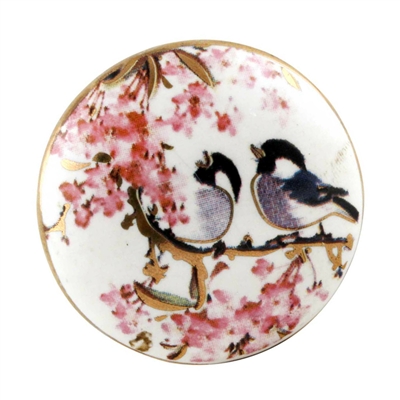 Bird Ceramic Floral Drawer Knob