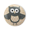 Ceramic drawer knob with a cute owl print. Ideal way to add color and charm to a kids room.