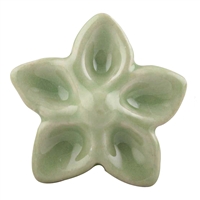 Green Ceramic Flower Cabinet Knob