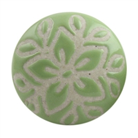 Green Etched Ceramic Cabinet Knob