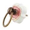 Pink Ornate Ceramic Cabinet Knob