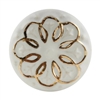 Cream Gold Floral Ceramic Dresser Knobs