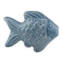 Blue Fish Ceramic Cabinet Knob