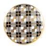 Black Golden Check Pattern Ceramic Knob