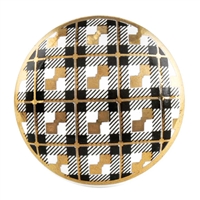 Black Golden Check Pattern Ceramic Knob