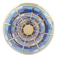 Blue  Gold Pattern Ceramic Dresser Knob