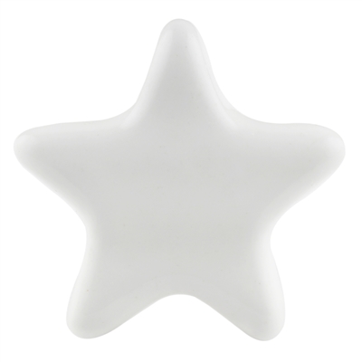 White Star Ceramic Cabinet Knob