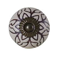 Etched Ceramic Drawer Knob