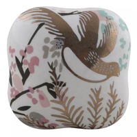 Golden Bird Square Ceramic Knob