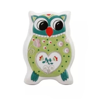 Flat Owl Ceramic Drawer Knob