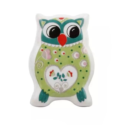 Flat Owl Ceramic Drawer Knob