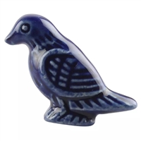 Navy Blue Bird Ceramic Cabinet Knob