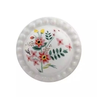 Ceramic Cabinet Knob with Beaded Edge