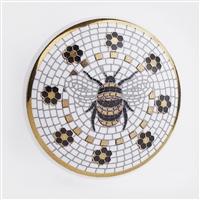 Golden Bee Ceramic Cabinet Knob with Gold Highlights