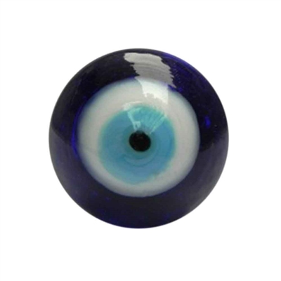 Glass Knob with Blue Evil Eye