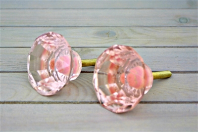 Pink Diamond Glass Knob