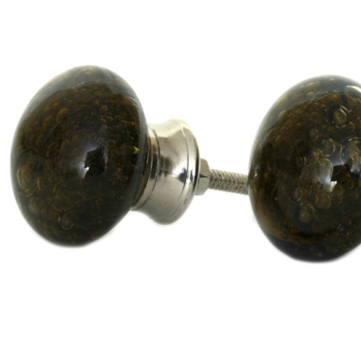 Bubble Glass Knob - Black